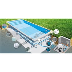 Indrapool zwembad 600 X 300 X 110/150 + Galfan trap