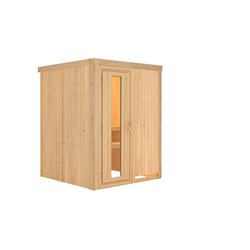 Systeemsauna Karibu Norin - 151 X 151 X 198CM + 4,5kW Kachel met Digitale besturing