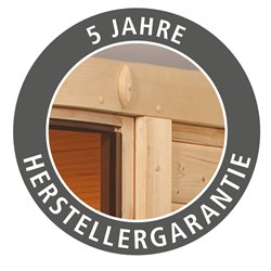 Systeemsauna Karibu Norin - 151 X 151 X 198CM + 4,5kW Kachel met Digitale besturing