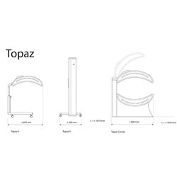 Hapro Topaz Zonnehemel CollaTAN - 12 Lamps Verrijdbaar