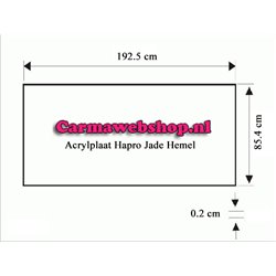 Acrylplaat hemel - Hapro Onyx - 192.,5 X 85,4 X 0,2 CM