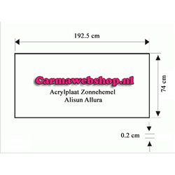 Acrylplaat hemel - Alisun Allura - 192.,5 X 74 X 0,2 CM