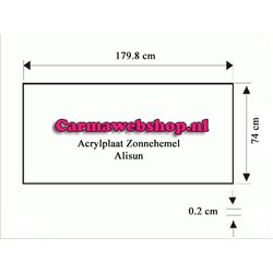 Acrylplaat hemel - Alisun - 179,8 X 74 X 0,2 CM