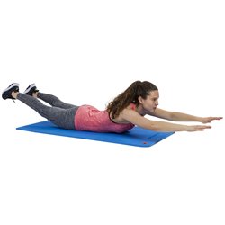 Tunturi Pro Fitnessmat - Yogamat - Gymnastiekmat - Oefenmat - 140 cm x 60 cm x 1,5 cm - Blauw - incl. gratis fitness app