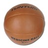 Tunturi Medicijnbal - Medicine Ball - Wall Ball  - 5kg - Kunstleder - Bruin - incl. gratis fitness app