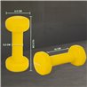 Tunturi Dumbbell set - 2 x 1,5 kg - Vinyl - Geel - Incl. gratis fitness app