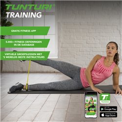 Tunturi Tubing met Beschermhoes - Suspension trianer - Sling trainer - Medium Weerstand - Rood - incl. gratis fitness app