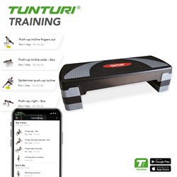 Tunturi Aerobic Step Compact - Fitness step verstelbaar - Aerobics stepper - Zwart - Incl. gratis fitness app