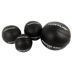 Tunturi Medicine Ball - Functional Training Ball - Medicijnbal - 1 kg - Zwart Leer - incl. gratis fitness app