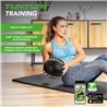 Tunturi Medicine Ball - Functional Training Ball - Medicijnbal - 3 kg - Zwart Leer - incl. gratis fitness app