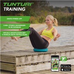 Tunturi Air Stepper Pad - Balanskussen - Wiebelkussen - Groen - 33cm - incl. gratis fitness app