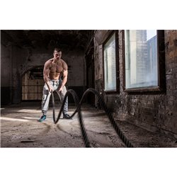 Tunturi Battle Rope - Rope - Fitness Rope -  Fitness Touw - 12 meter - incl. gratis fitness app