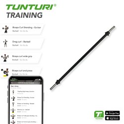 Tunturi Halterstang - Aerobic Pump Stang - 130 cm - 30mm - incl. gratis fitness app