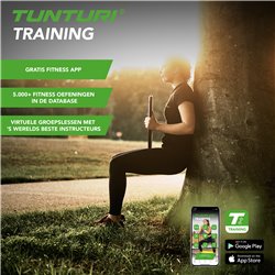 Tunturi Olympische Halterschijf - Halter gewichten - 1x 5 kg - 50mm - Rubber - Incl. gratis fitness app