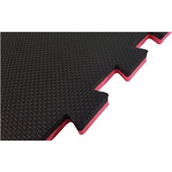 Bruce Lee Karatemat - Puzzelmat - Karate mat - Sportmat - Sportvloer - Zwart / Rood