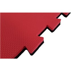 Bruce Lee Karatemat - Puzzelmat - Karate mat - Sportmat - Sportvloer - Zwart / Rood