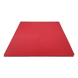 Bruce Lee Karatemat - Puzzelmat - Karate mat - Sportmat - Sportvloer - Zwart / Rood