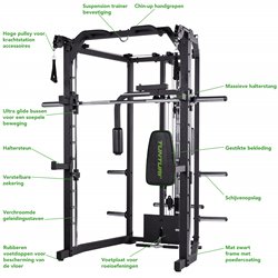 Tunturi SM80 - Home Gym - Krachtstation - Smith Machine - Fitnessapparaat - Full Smith