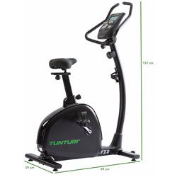 Tunturi Competence F20 Hometrainer met lage instap - Fitness fiets met 8 verschillende weerstandsniveaus - Verschillende trainin