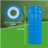 Tunturi Yoga Grid Foam Roller - Foam roller the grid - Foamroller - Fitness Roller - 33cm - Blauw - Incl. gratis fitness app