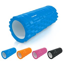 Tunturi Yoga Grid Foam Roller - Foam roller the grid - Foamroller - Fitness Roller - 33cm - Blauw - Incl. gratis fitness app