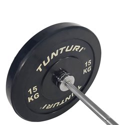 Tunturi Olympische Halterstang 201cm - 15kg - 25mm diameter - incl. gratis fitness app