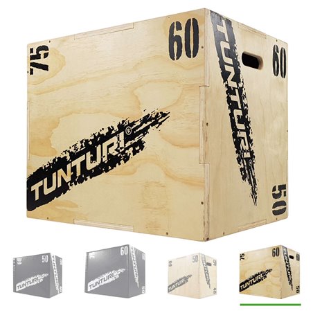 Gooi goud Duizeligheid Tunturi Plyo Box voor krachttraining - Houten fitness kist - Jump box  50/60/75cm - incl. gratis fitness