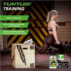Tunturi Plyo Box voor krachttraining - Houten fitness kist - Jump box 50/60/75cm - incl. gratis fitness app