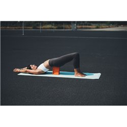 Tunturi TPE Yogamat - Fitnessmat 4mm dik - zwart koord - Blauw - incl. gratis fitness app