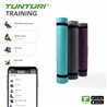 Tunturi PVC Yogamat - Fitnessmat 4mm dik - Antraciet met print - incl. gratis fitness app