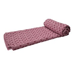 Tunturi Silicone Yoga handdoek met anti slip - met draagtas - Roze