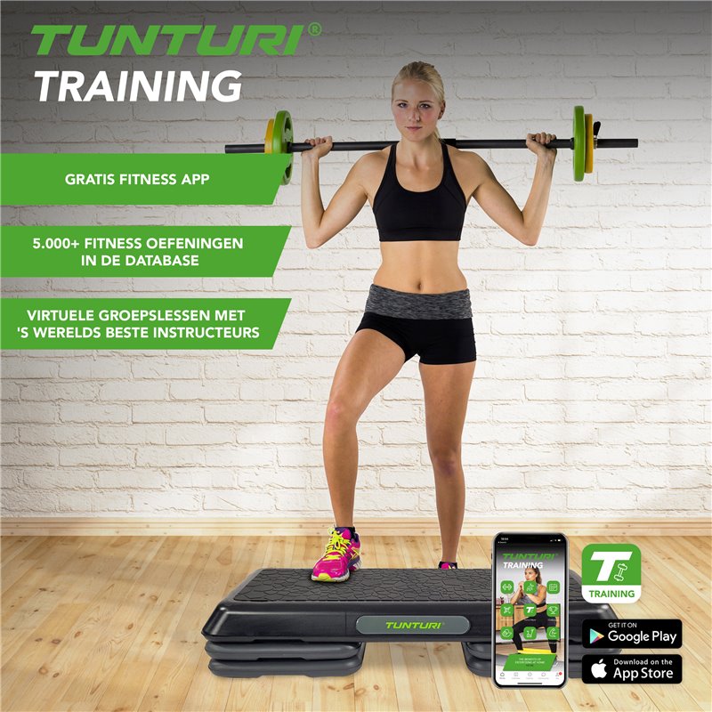 native Aankoop Maakte zich klaar Tunturi Aerobic step - Fitness step verstelbaar - Incl. gratis fitness app