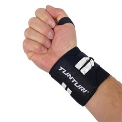 Tunturi Wrist Wraps - Pols Wraps - Zwart/Wit - per paar
