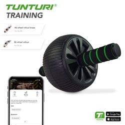 Tunturi AB roller- Buikspiertrainer - Trainingswiel De Luxe - incl. gratis fitness app