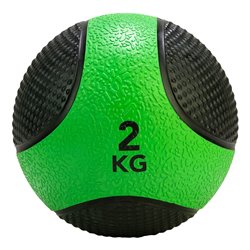 Tunturi  Medicine Ball - Medicijnbal - 2kg - Geel/Zwart - Rubber - incl. gratis fitness app