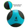 Tunturi  Medicine Ball - Medicijnbal - 4kg - Blauw/Zwart - Rubber - incl. gratis fitness app