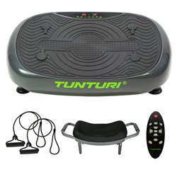 Tunturi Cardio Fit V10 Trilplaat fitness met stoel - Vibration plate met 30 snelheden en 3 programma's - Oscillatie - incl. grat