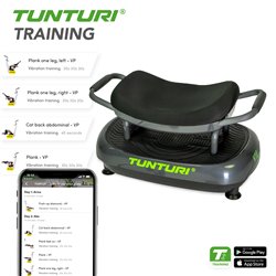 Tunturi Cardio Fit V10 Trilplaat fitness met stoel - Vibration plate met 30 snelheden en 3 programma's - Oscillatie - incl. grat