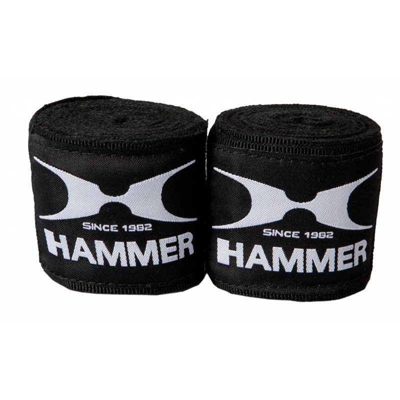 Hammer Boxing Boksbandage elastisch - zwart 2.5 M