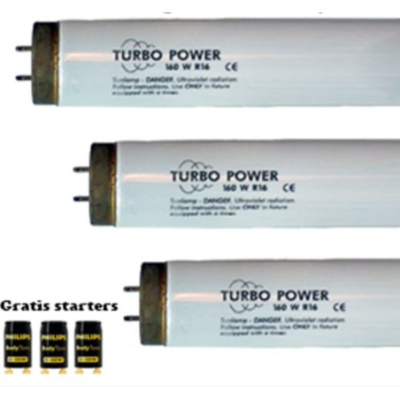 12 X Lighttech Turbo Power 80 Watt - Actie Pakket + Gratis Starters