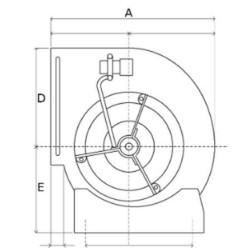 Radiaalventilator marzorati type DAM 9-9 1v p4 700 Watt 230V 400W   gebruikt