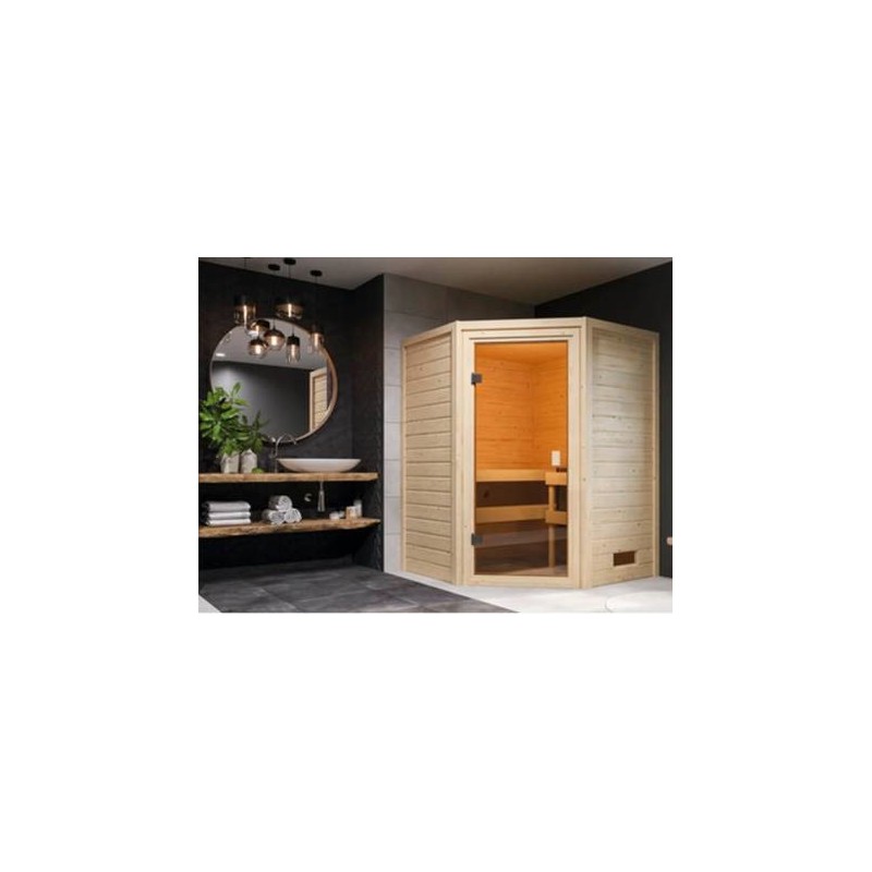 Karibu massief houten 230V Sauna Nadja 172 X 158 X 202 cm