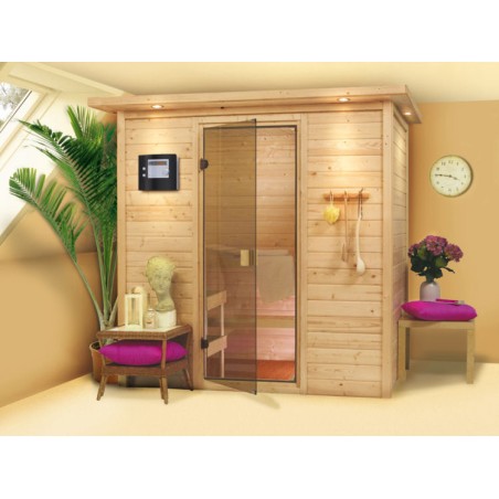 Karibu massief houten Plug & Play Sauna Ronja 196 X 144 X 202 cm