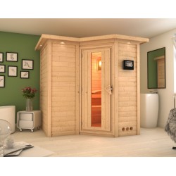 Karibu massief houten Traditionele Sauna Sahib 1 193 X 184 X 209cm