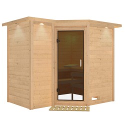 Karibu Massief houten Traditionele Sauna Sahib 2 236 X 184 X 209 cm