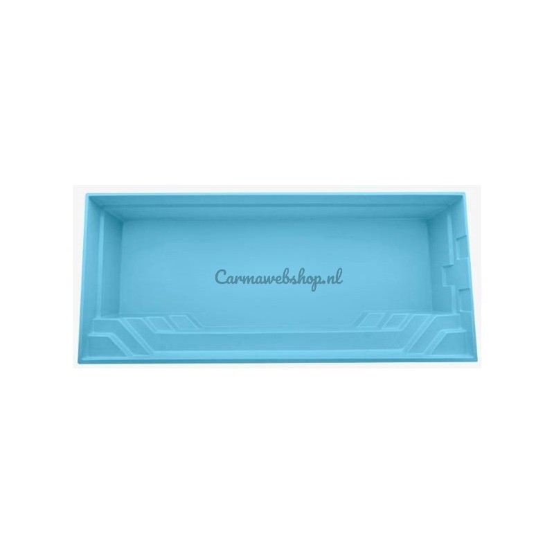 Polyester zwembad Sevilla New model - 645 x 370 x 150 cm